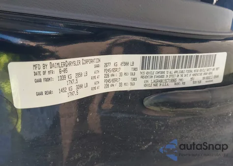 2005 Jeep Grand Cherokee Laredo z USA, uszkodzony, nr VIN 1J4GR48K15C718965